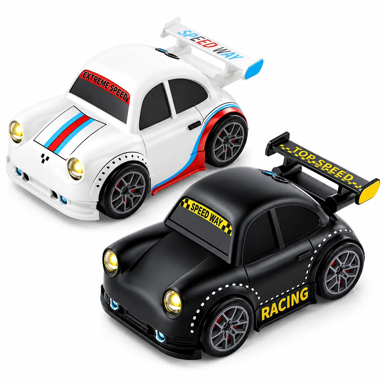 Mini RC Racing Car with LED Lights | Rechargeable Remote Control Toy Car