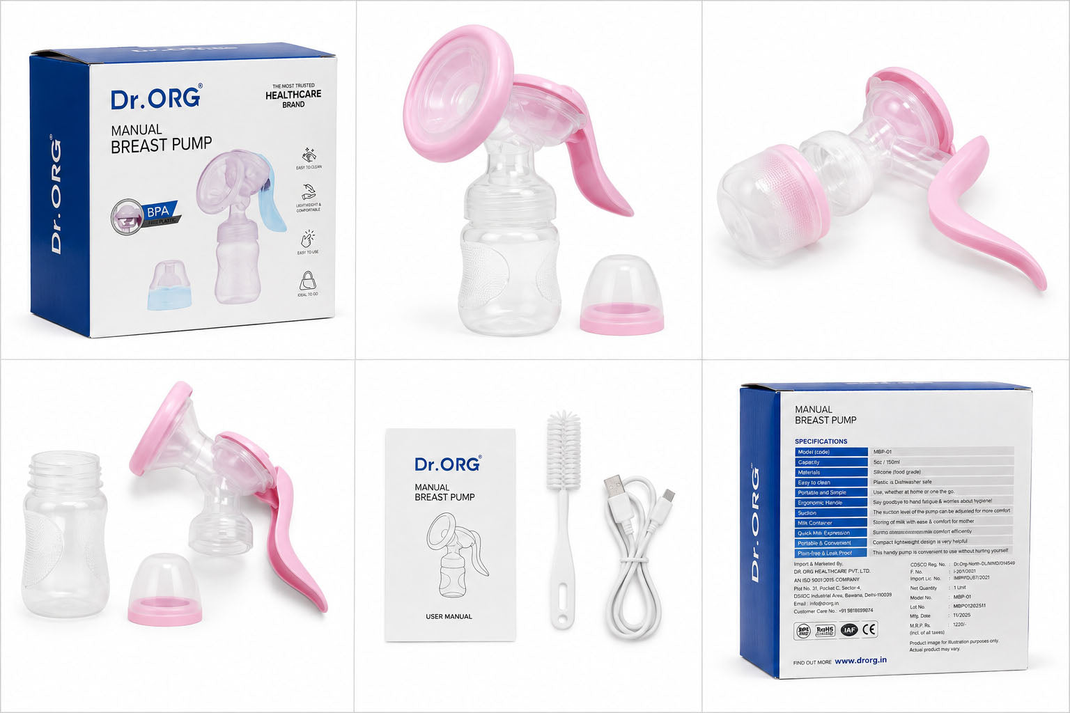 Dr.ORG Manual Breast Pump