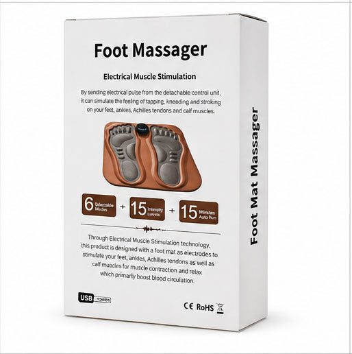 EMS Foot Massager Mat – 6 Massage Modes & 15 Intensity Levels