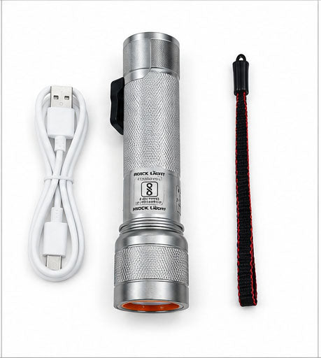 ROCK LIGHT M62 Rechargeable LED Flashlight | High Brightness | USB Rechargeable